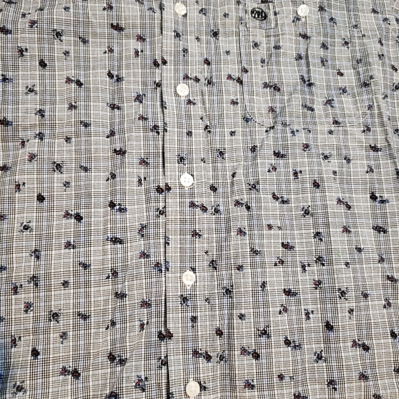 Wrangler Grey Blue Floral Button Down Western Shirt Small - Picture 5 of 5